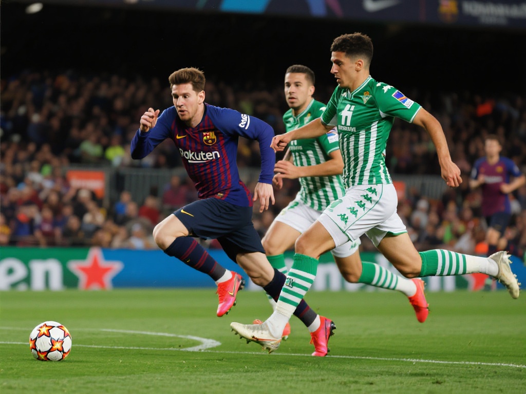 巴塞罗那对阵贝蒂斯半场数据对比：射门6-4占优，射正3-1领先，关键机会3-0